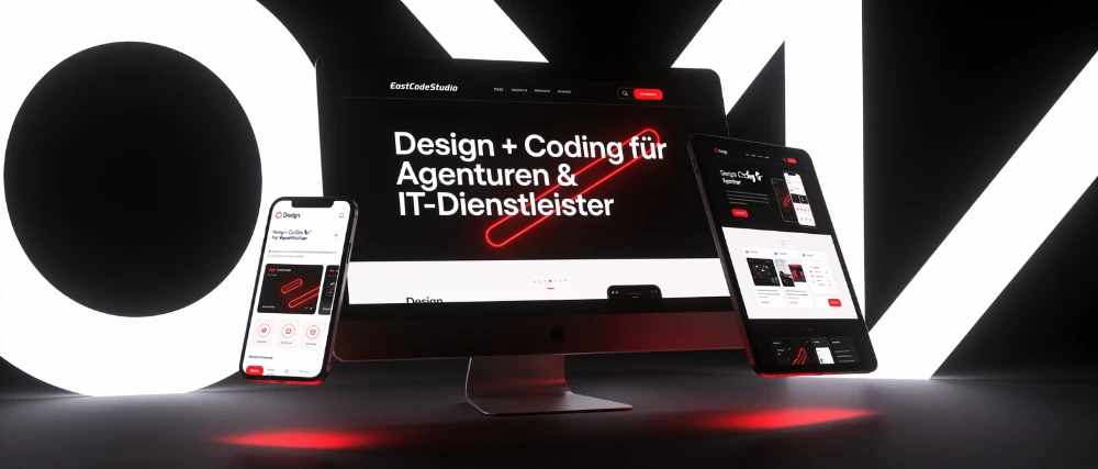 Design Coding Agenturen und IT-Dienstleister Mockup Abstrakt